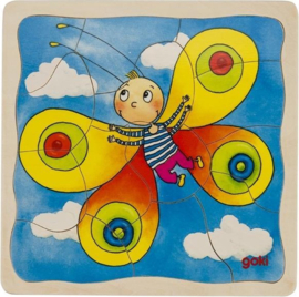 Goki | puzzel vlinder | 4 lagen, 44 stukjes