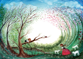 Bijdehansje | Springtime | Postcard