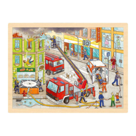Goki | puzzel brandbestrijding | 96-delig