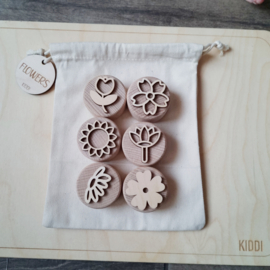 Kiddi | houten stempelset bloemen