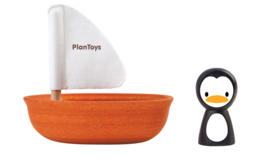 Plantoys | zeilboot pinguïn
