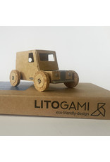 Litogami Autogami | bouwpakket auto met zonnepaneel