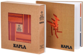 Kapla | Set no.22 art book + 20 red planks + 20 orange planks