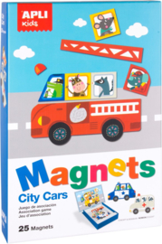 Apli Kids | Voertuigen magneetkaart | 25 magneten