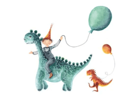 Bijdehansje | Dino | Postcard