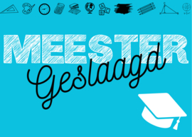 Kaart MEESTER geslaagd - Aqua