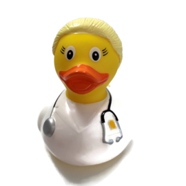 Doc Duck Badeend-verpleegkundige of arts Blond