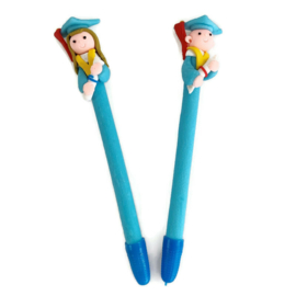 Geslaagd pen - dame - blauw