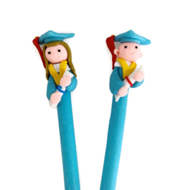 Geslaagd pen - heer - blauw