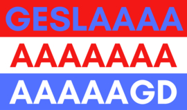 Geslaaaaaaagd - vlag
