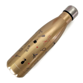 Dubbelwandige Drinkfles - Kapper en Haarstylist - golden