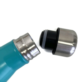 Dubbelwandige fles - zorg symbolen - Aqua
