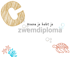 Kaart Zwemdiploma C behaald