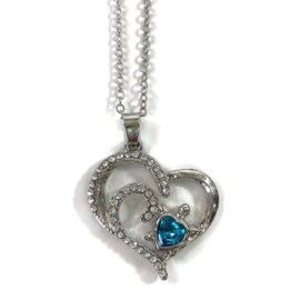 Ketting- Schildpad - steentje blauw