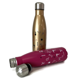 Dubbelwandige Drinkfles - Kapper en Haarstylist - Roze
