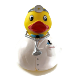 Badeend - arts - dokter - voorhoofdspiegel