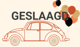 Autorijbewijs behaald - geslaagd vlag