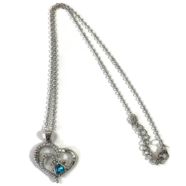 Ketting- Schildpad - steentje blauw