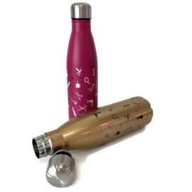 Dubbelwandige Drinkfles - Kapper en Haarstylist - golden
