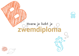 Kaart Zwemdiploma B behaald