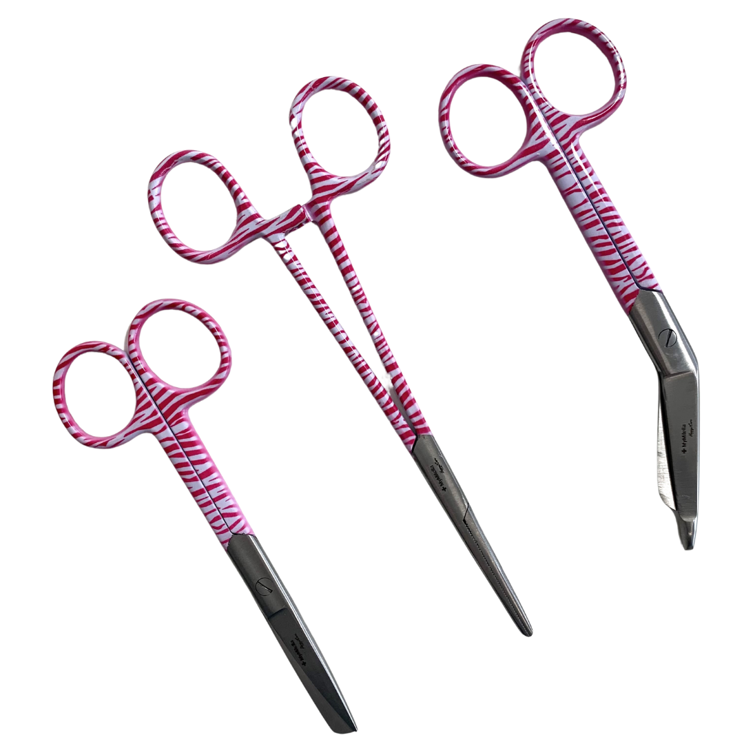 Pink Zebra 3-set scharen zorg (kocher-zorgschaar-verbandschaar)