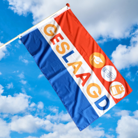 Geslaagd Vlag - Rood wit blauw oranje