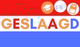 Geslaagd Vlag - Rood wit blauw oranje