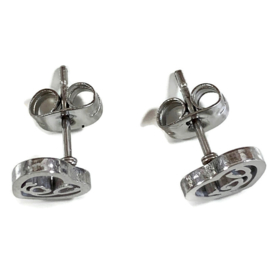 Oorbellen steker - zorg - zilver