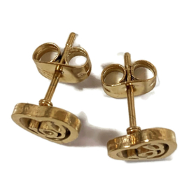 Oorbellen steker - zorg - goud