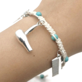 Armband knoop + bedels kapper