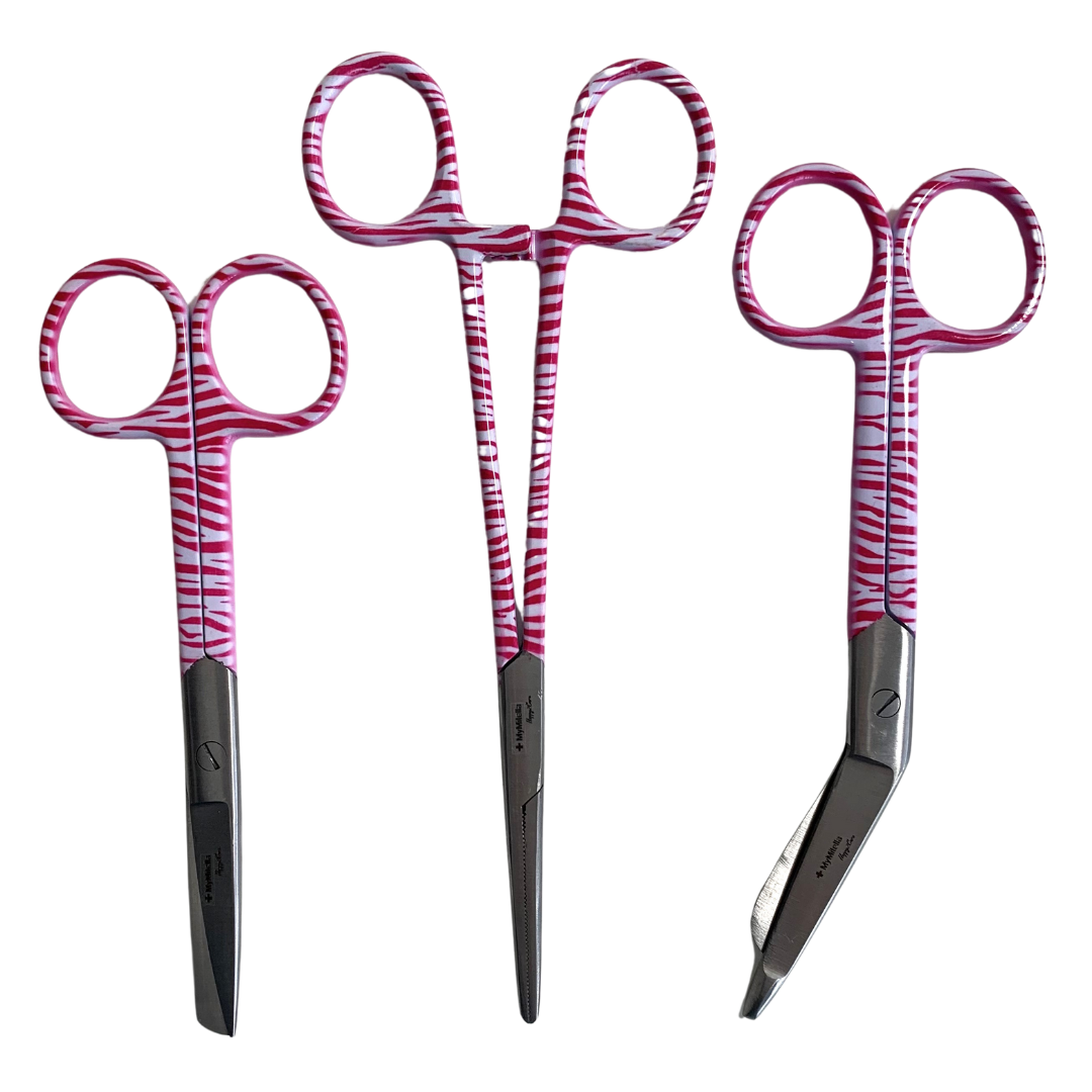 Pink Zebra 3-set scharen zorg (kocher-zorgschaar-verbandschaar)