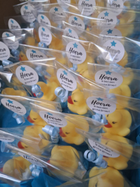 Geel eendje op een blauw nestje 🐥🐣