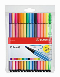 STABILO STIFTEN pen 68 - 10 + 5 NEON stuks