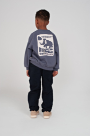 Sweater STURDY rock the earth backprint blauw 71600682