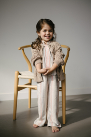 Broek LEVV Muriel aop taupe stripe