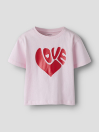 Shirt NAME IT girls Love cradle pink