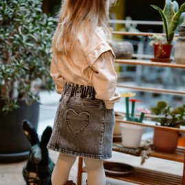 Rokje DAILY7 GIRLS dark grey denim 930322