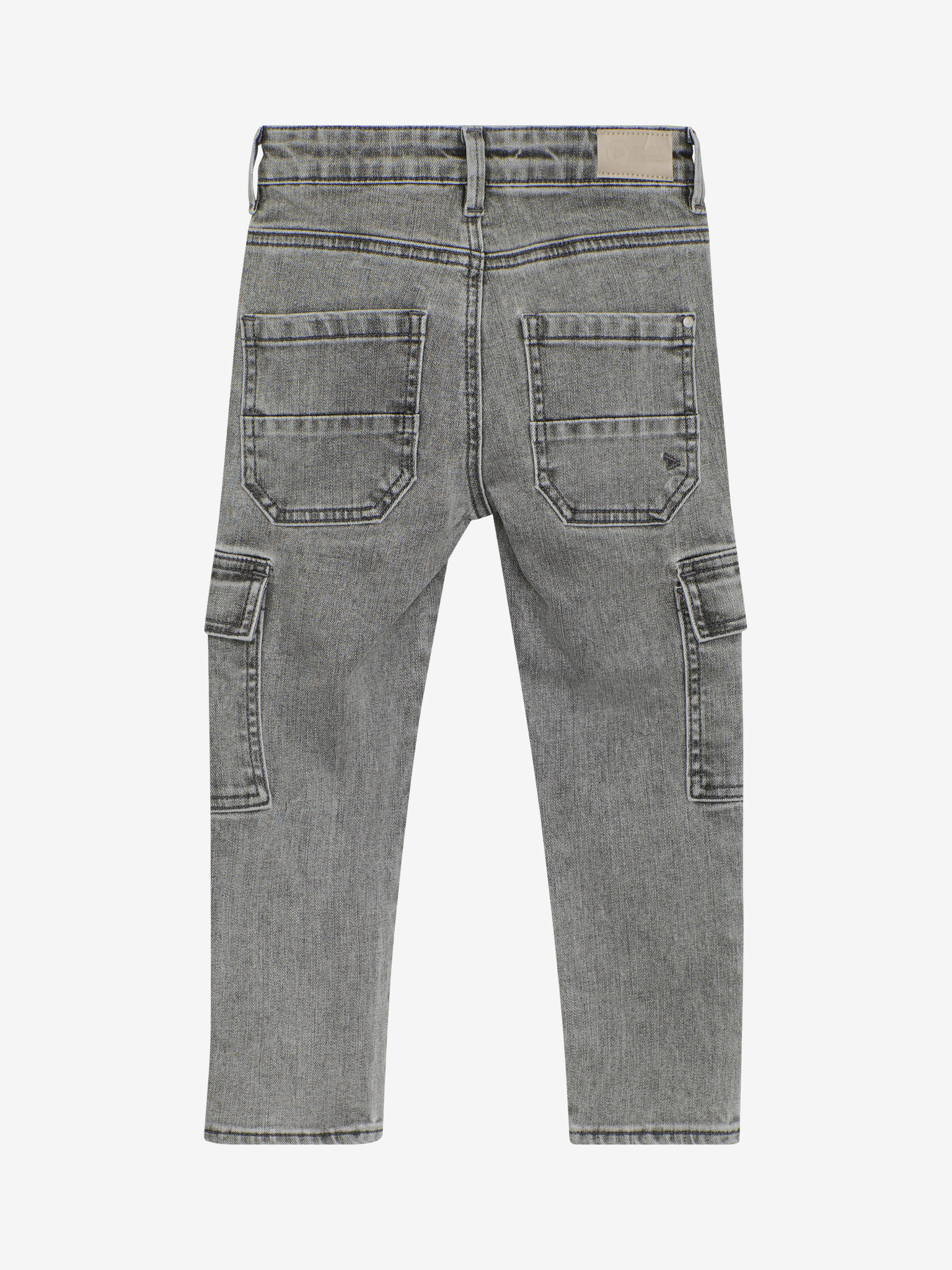 Broek straight fit cargo DAILY7 used grey denim 920206