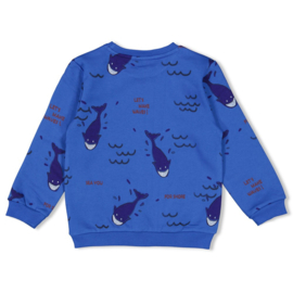 Sweater STURDY waves and whales aqua 71600646
