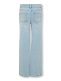 Broek ONLY JUICY wide leg light blue