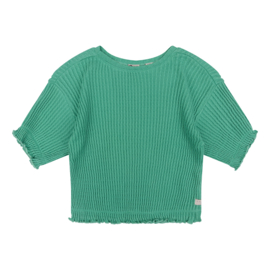 T-shirt fancy rib DAILY7 3102 green sea