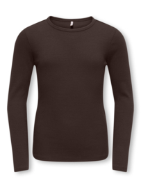 Korte longsleeve LUCKY NOOS coffee bean