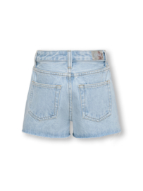 Korte broek ONLY Gabi light blue denim rhinestone