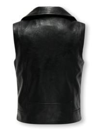 Gilet ONLY vera faux leather black