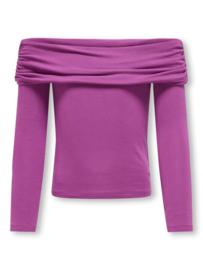 Offshoulder longsleeve ONLY amour paars