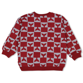 Sweater STURDY waves and whales bordeaux 71600644
