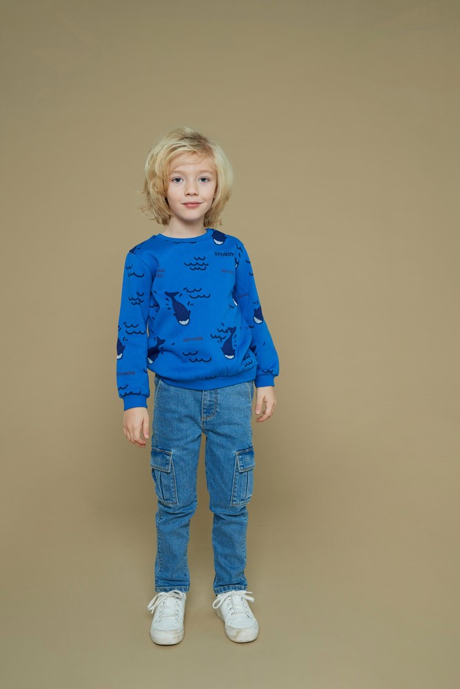 Cargo broek STURDY blue denim 72200253
