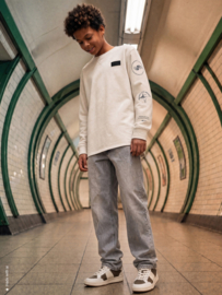 Wide loose fit jeans IBJ BOYS 7067 light grey denim