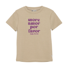 T-shirt glitter DAILY7 latte sand (930148)