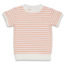 Pyjama FEETJE limited wafel streep terra pink